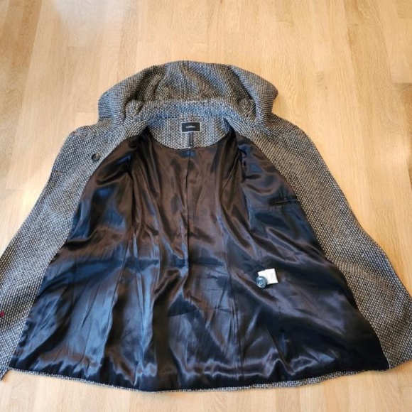 Le Chateau Grey hooded shawl dress winter coat - Picture 4 of 7